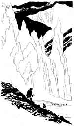 Edmund Hillary advances up Everest