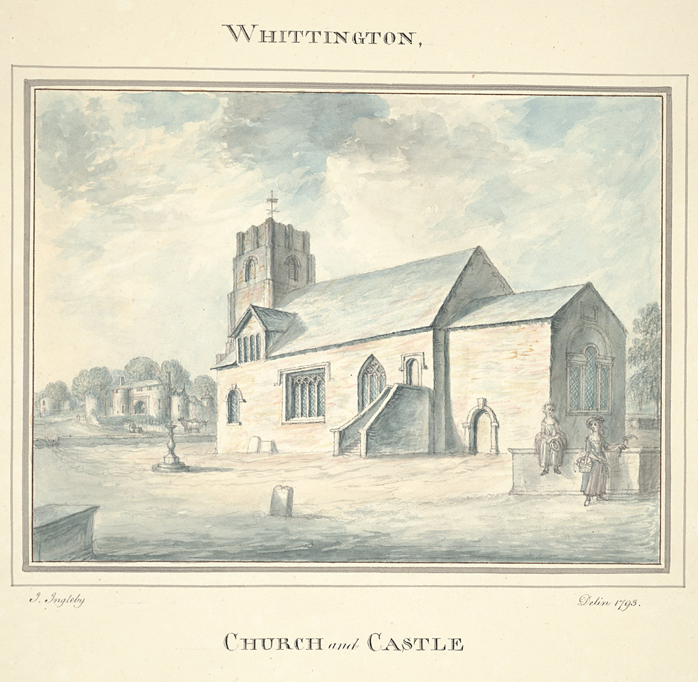 Whittington church and castle