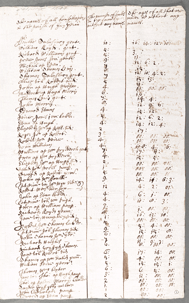 notitiae llanelwy - llawysgrif