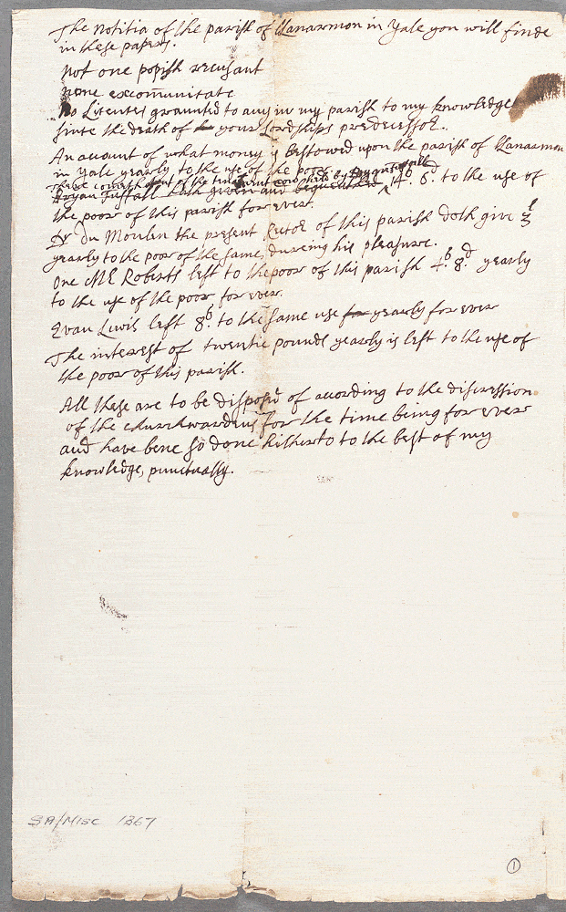 notitiae llanelwy - llawysgrif