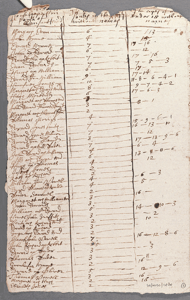 notitiae llanelwy - llawysgrif