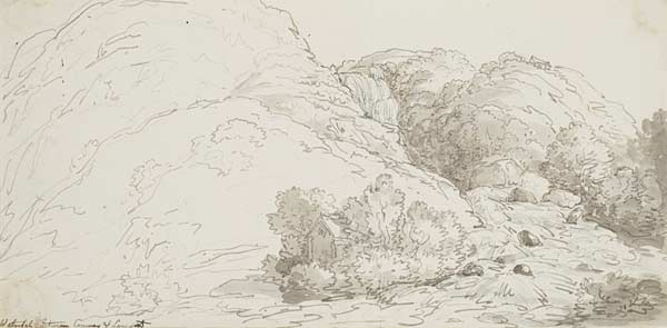 Rhaeadr rhwng Conwy a Llanrwst / Watterfal [sic] between Conway and Lanrwst