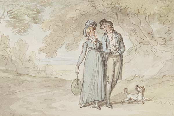 [Dyn a menyw yn cerdded yn y wlad] / [Man and woman strolling in the country]