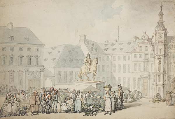 [Sgwâr marchnad, Ffrainc?] / [A market square, France?]