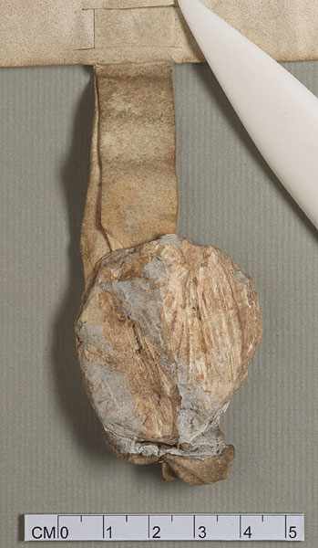 NLW Wynnstay Estate Records, Ystrad Marchell charter no.16 (seal)