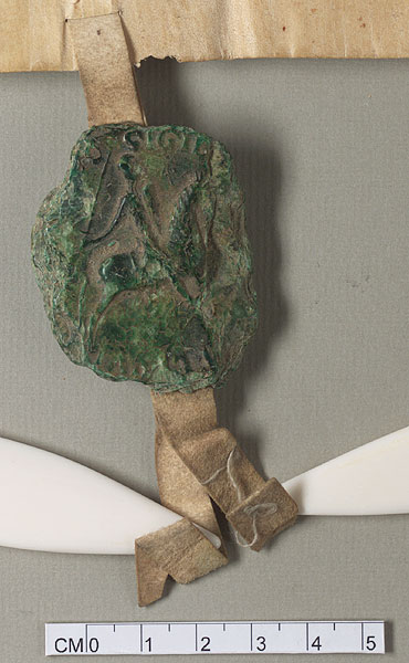 NLW Wynnstay Estate Records, Ystrad Marchell charter no.33 (seal)