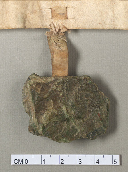 NLW Wynnstay Estate Records, Ystrad Marchell charter no.34 (seal)