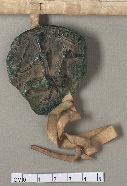 NLW Wynnstay Estate Records, Ystrad Marchell charter no.35 (seal)