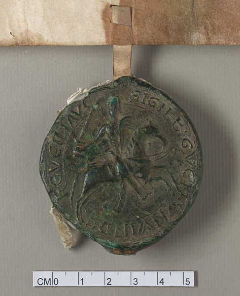 NLW Wynnstay Estate Records, Ystrad Marchell charter no.41 (seal)