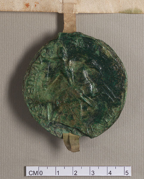 NLW Wynnstay Estate Records, Ystrad Marchell charter no.50 (seal)