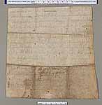 NLW Wynnstay Estate Records, Ystrad Marchell charter no.54 (back)