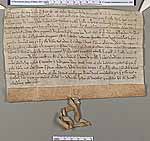 NLW Wynnstay Estate Records, Ystrad Marchell charter no.55 (front)