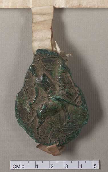 NLW Wynnstay Estate Records, Ystrad Marchell charter no.58 (seal)