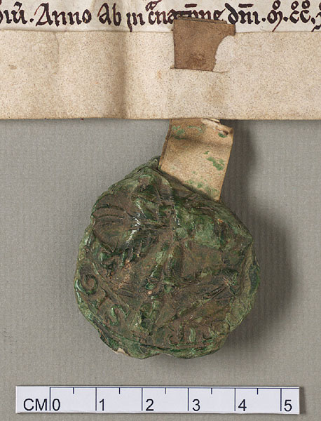 NLW Wynnstay Estate Records, Ystrad Marchell charter no.59 (seal)