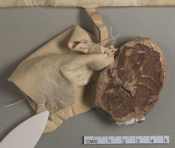 NLW Wynnstay Estate Records, Ystrad Marchell charter no.62 (seal)