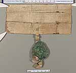 NLW Wynnstay Estate Records, Ystrad Marchell charter no.65 (back)