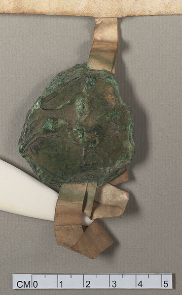 NLW Wynnstay Estate Records, Ystrad Marchell charter no.65 (seal)