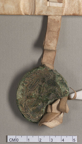 NLW Wynnstay Estate Records, Ystrad Marchell charter no.80 (seal)