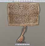 NLW Wynnstay Estate Records, Ystrad Marchell charter no.86 (front)