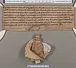 NLW Wynnstay Estate Records, Ystrad Marchell charter no.101 (front)